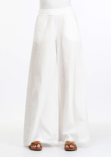 Immagine di Pantalone palazzo in cotone con tasche