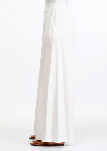 Immagine di Pantalone palazzo in cotone con tasche