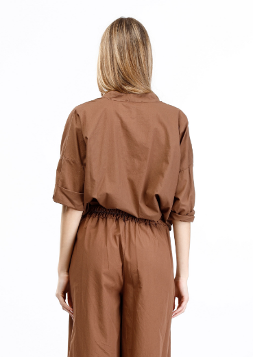 Immagine di Camicia con nodo in mussola di cotone