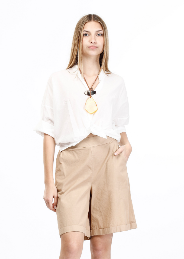 Immagine di Camicia con nodo in mussola di cotone