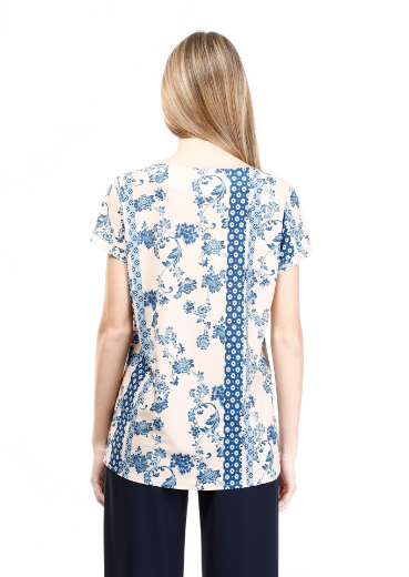 Immagine di T-shirt jersey fantasia natura patchwork