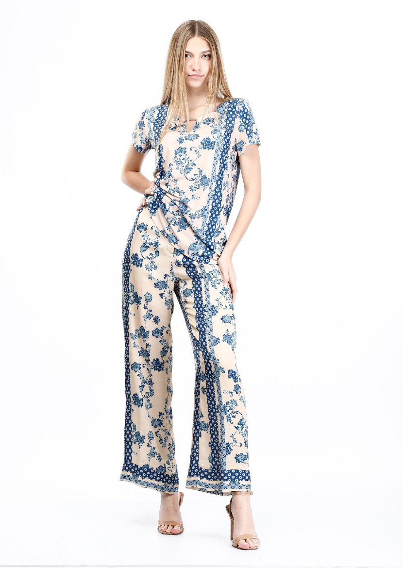 Immagine di Pantalone fantasia natura patchwork