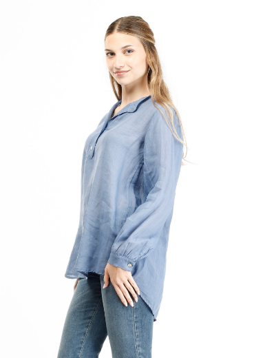 Immagine di Camicia collo coreano con bottoncini