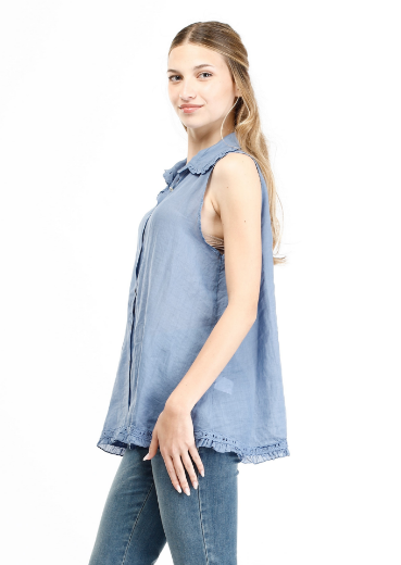 Immagine di Camicia smanicata con pizzo nel bordo