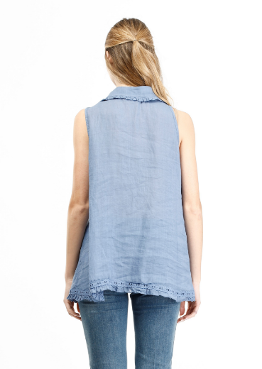 Immagine di Camicia smanicata con pizzo nel bordo