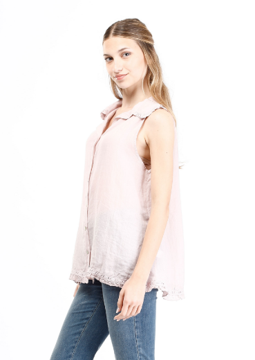 Immagine di Camicia smanicata con pizzo nel bordo