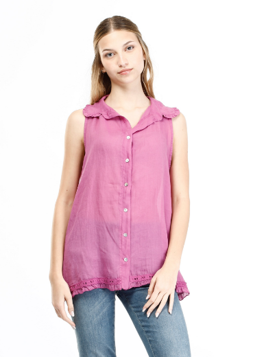 Immagine di Camicia smanicata con pizzo nel bordo