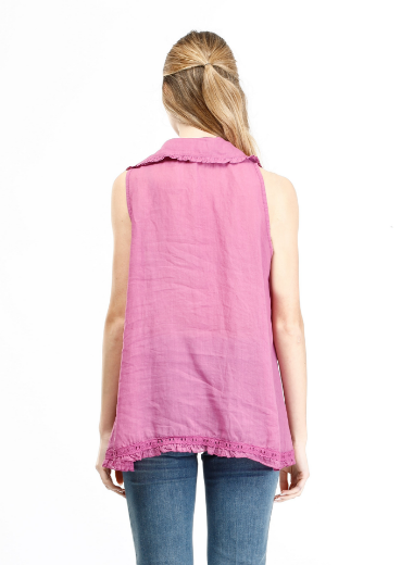 Immagine di Camicia smanicata con pizzo nel bordo