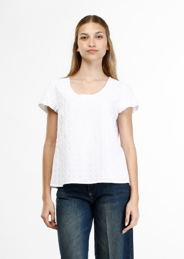 Immagine di Blusa slim con tessuto tramato