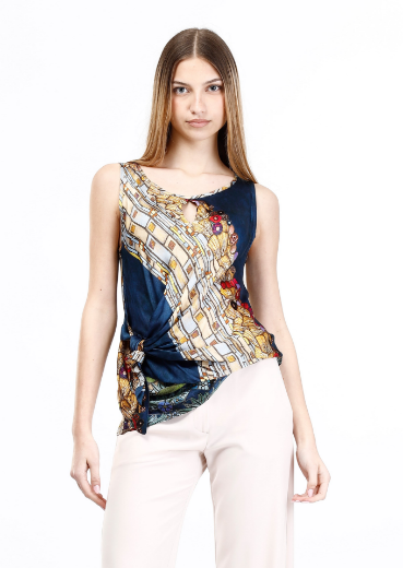 Immagine di Top fantasia liberty con nodo laterale