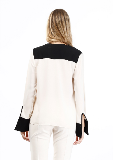 Immagine di Blusa bicolore scollo v
