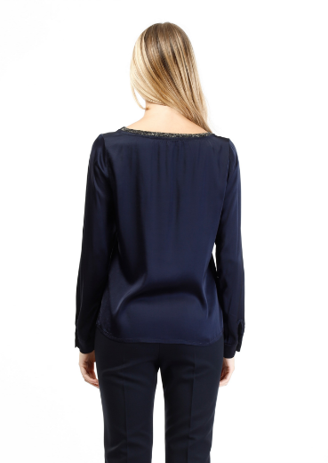 Immagine di Blusa girocollo con polso + gemelli