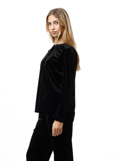 Immagine di Camicia collo coreano velluto