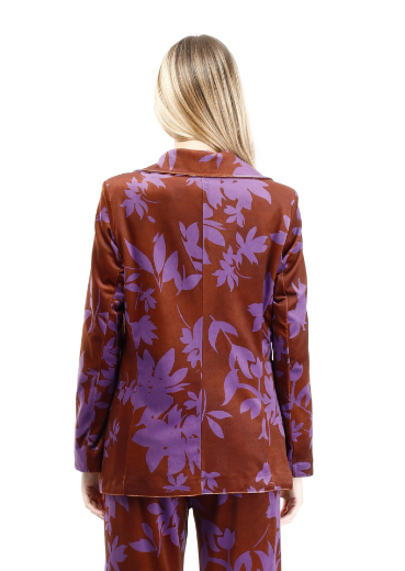 Immagine di Giacca velluto stampa foglie