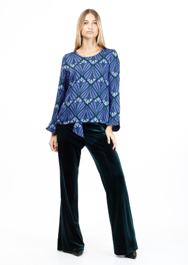 Immagine di Blusa  slim stampa fiore liberty