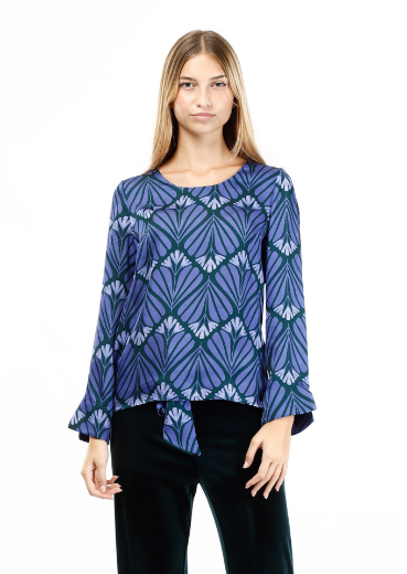 Immagine di Blusa  slim stampa fiore liberty