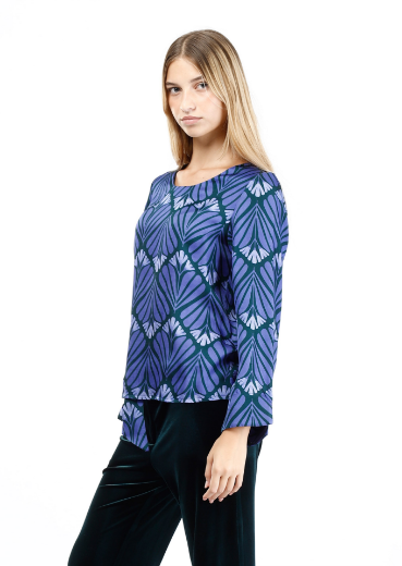 Immagine di Blusa  slim stampa fiore liberty