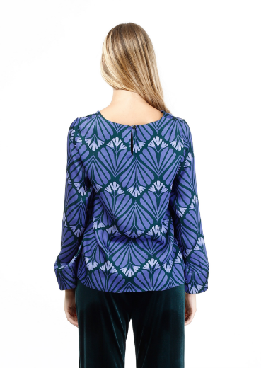 Immagine di Blusa  slim stampa fiore liberty