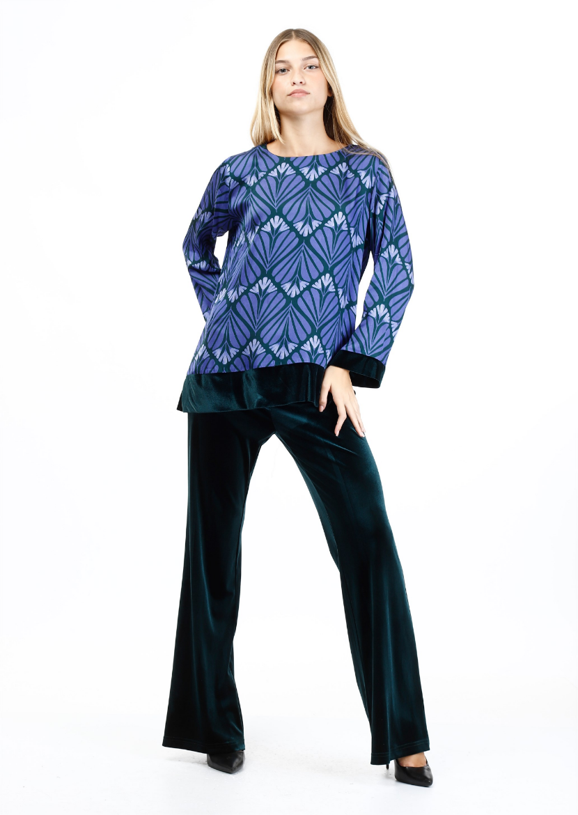 Immagine di Blusa over fantasia fiore liberty