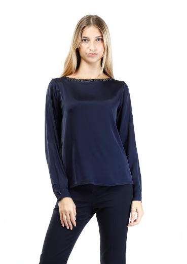 Immagine di Blusa girocollo con polso + gemelli