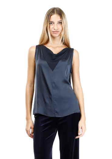 Immagine di Top con inserto in georgette