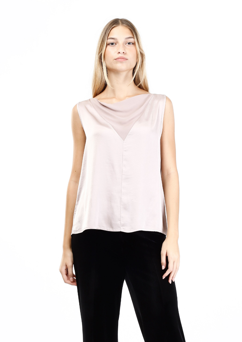 Immagine di Top con inserto in georgette