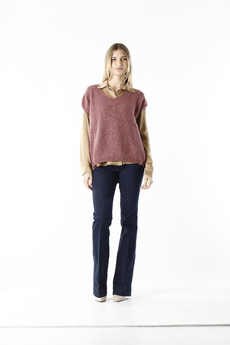 Immagine di Gilet a maglia scollo v