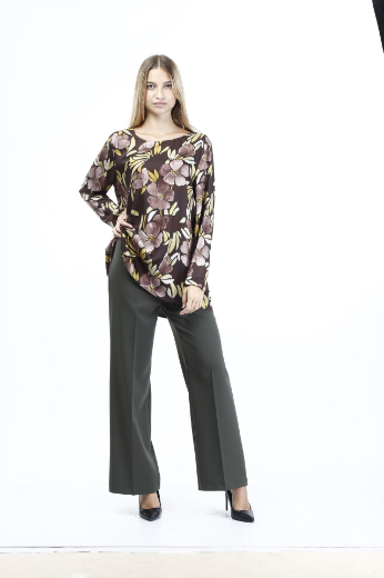 Immagine di Blusa  girocollo fantasia fiori