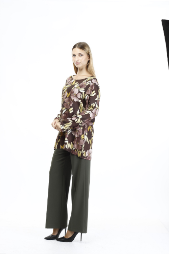 Immagine di Blusa  girocollo fantasia fiori