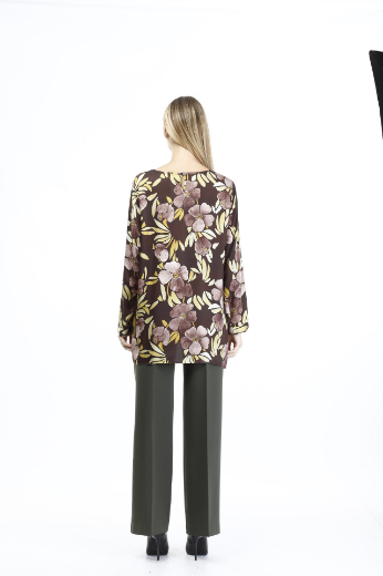 Immagine di Blusa  girocollo fantasia fiori