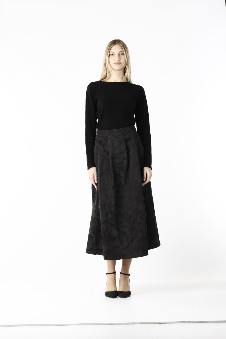 Immagine di Gonna tesuto jaquard con fiori