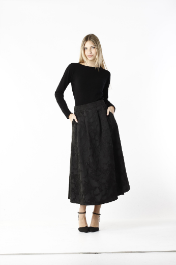 Immagine di Gonna tesuto jaquard con fiori