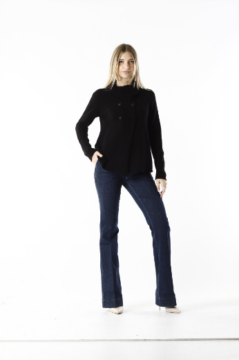 Immagine di Cardigan collo anello doppio petto