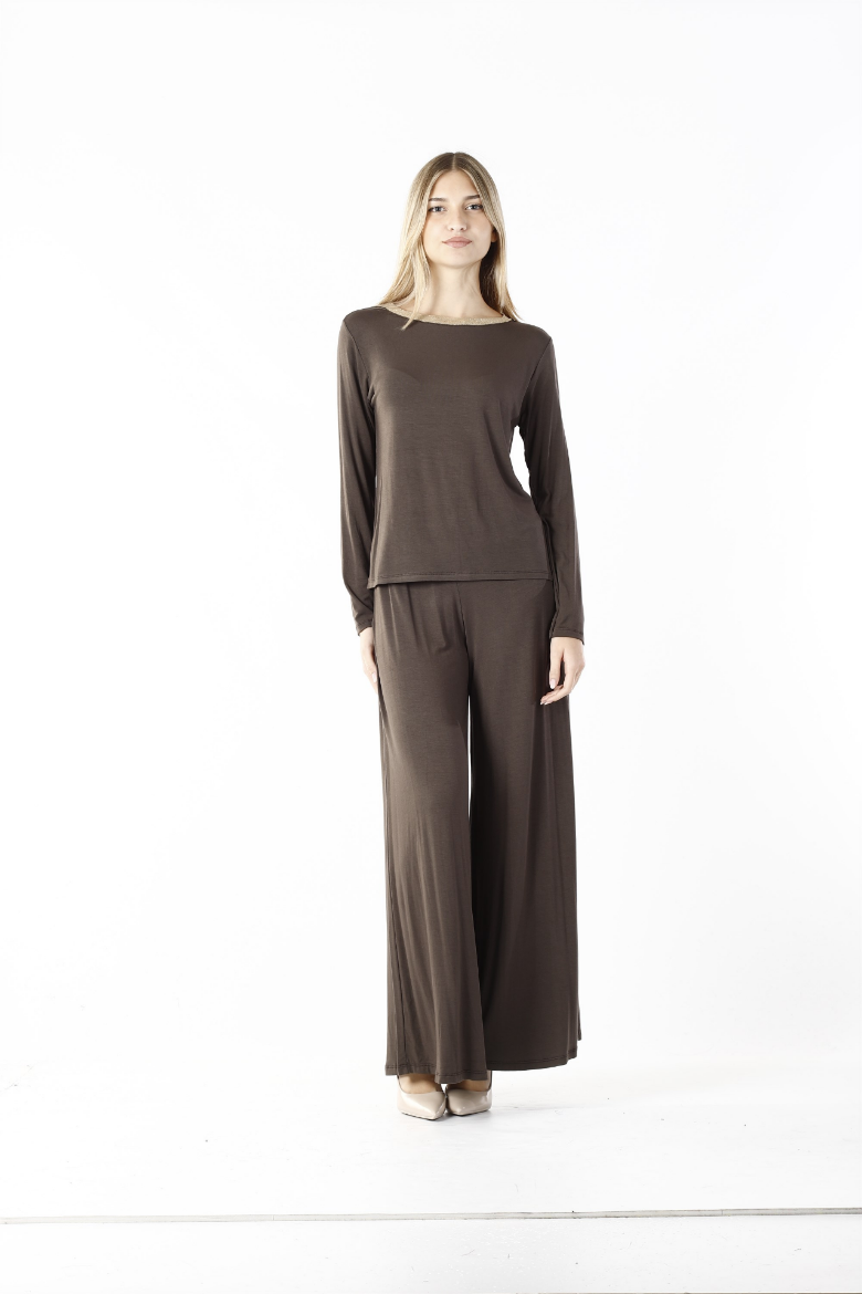 Immagine di Maglia girocollo con bordo lurex