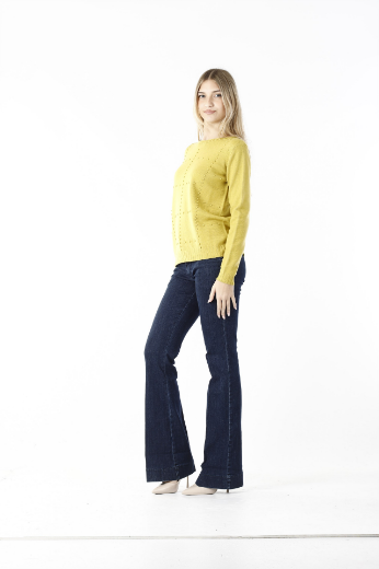 Immagine di Maglia girocollo con noccioline rilievo