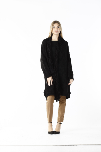 Immagine di Cardigan lungo sciallatpcon frange