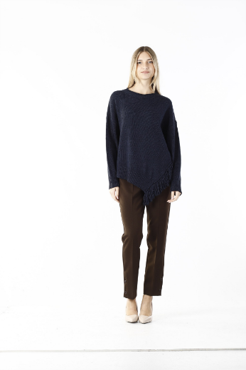 Immagine di Maglia girocollo con frange laterali