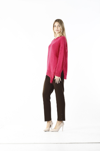 Immagine di Maglia girocollo con frange laterali