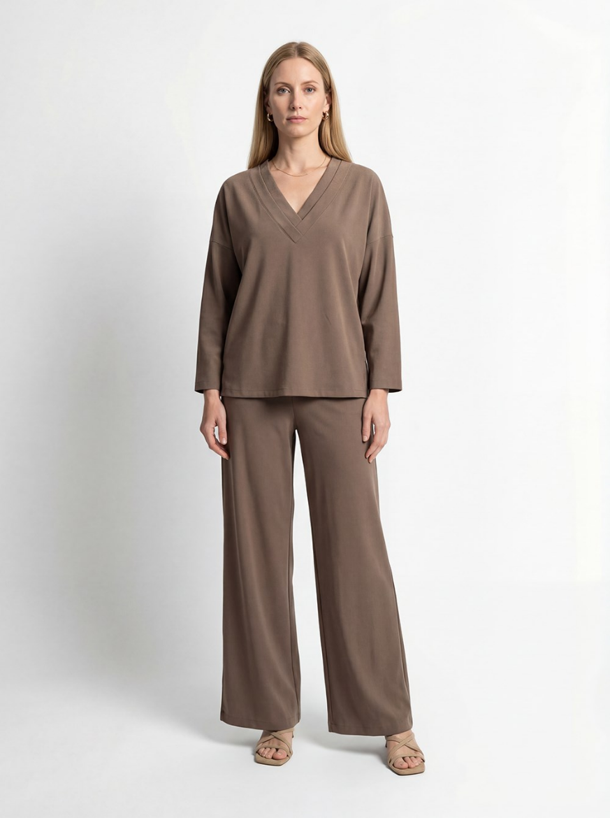 Immagine di Blusa jersey doppio scollo v