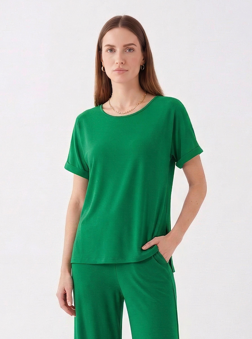 Immagine di Blusa girocollo con spacchi