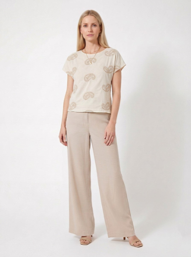 Immagine di Blusa girocollo con ricami caschemir