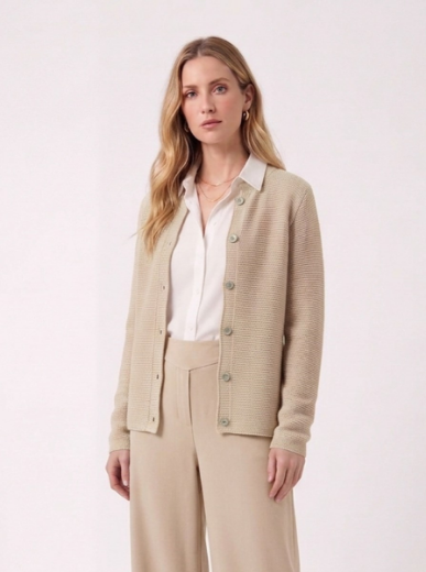 Immagine di Cardigan  punto riso con borroni