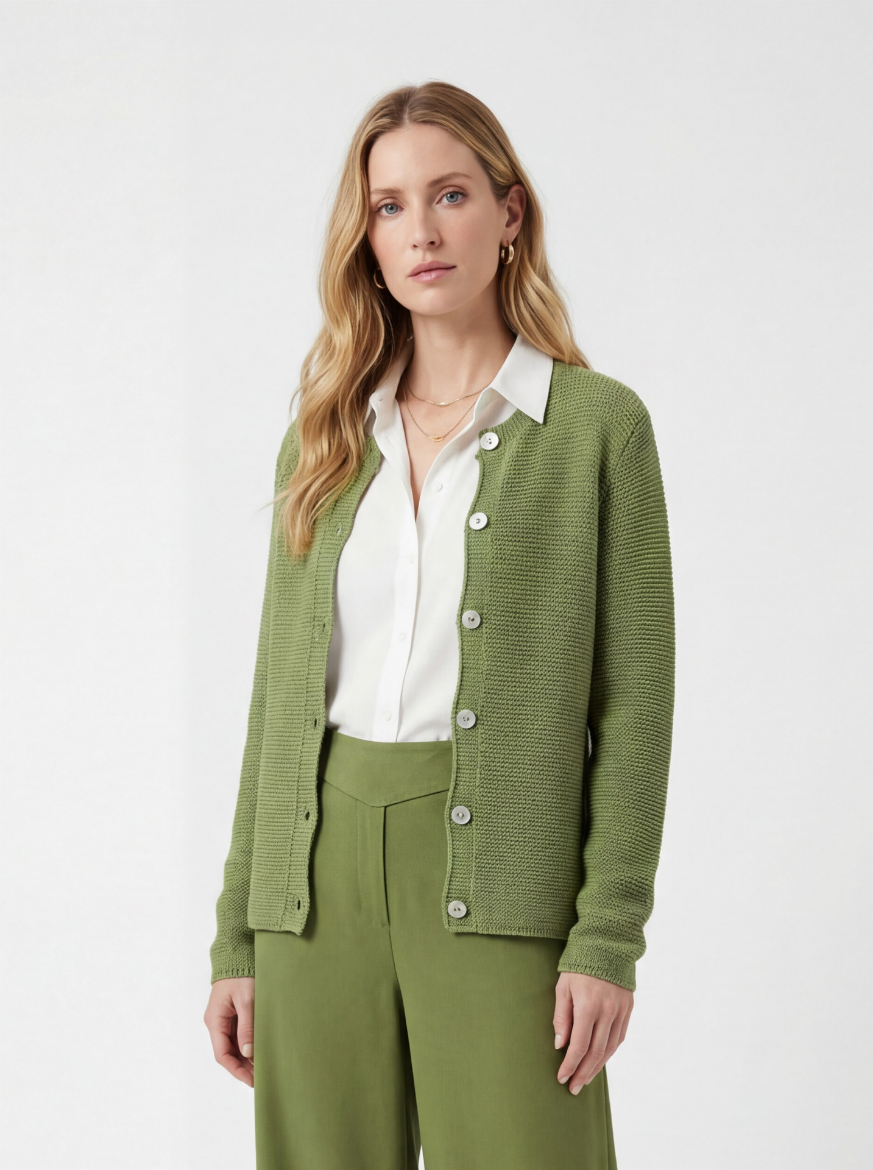 Immagine di Cardigan  punto riso con borroni