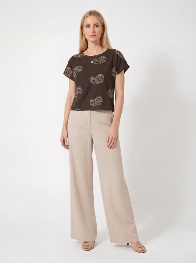 Immagine di Blusa girocollo con ricami caschemir