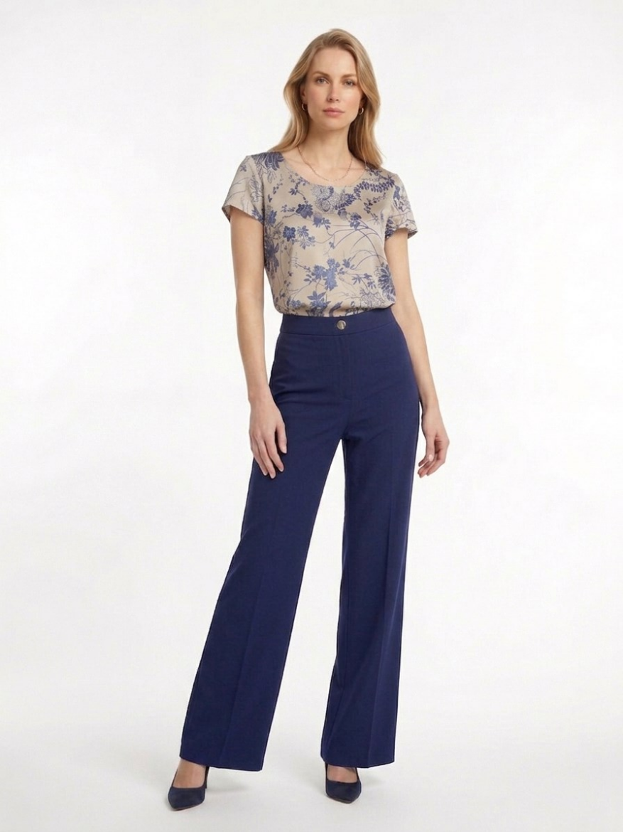 Immagine di Blusa slim stampa fiori