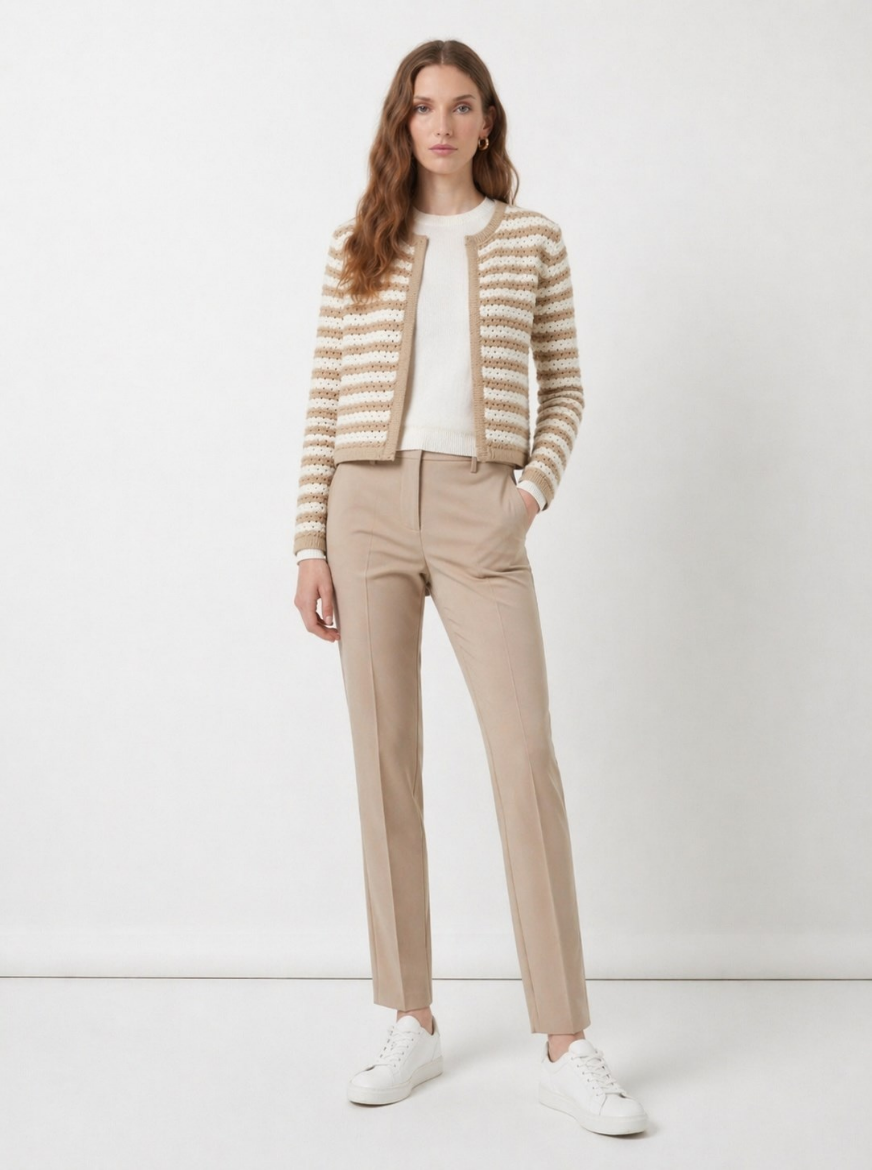 Immagine di Cardigan chanel a righe