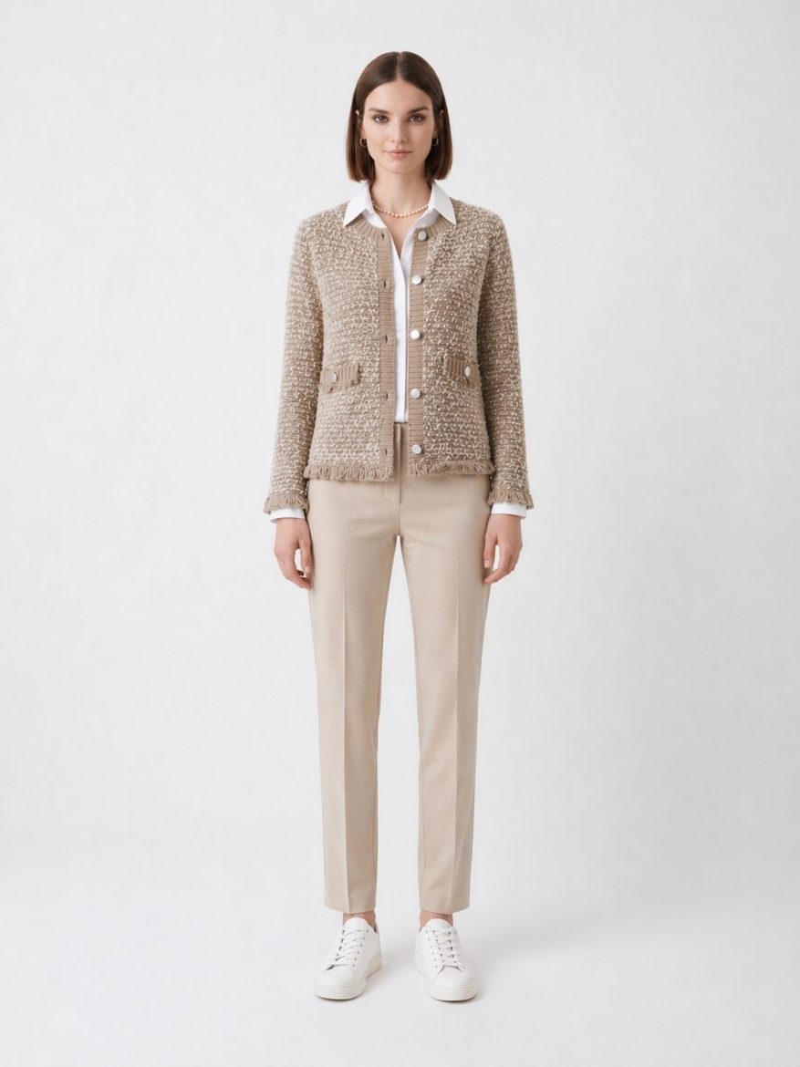 Immagine di Cardigan chenal rigato pelosino