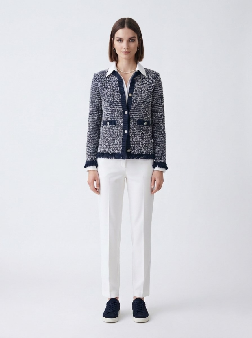 Immagine di Cardigan chenal rigato pelosino