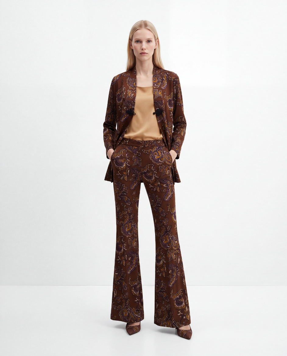 Immagine di Pantalone  velluto stampa arabesque