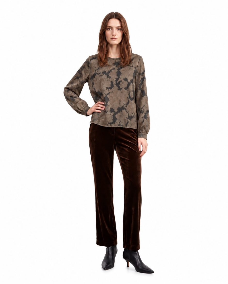 Immagine di Blusa girocollo tessuto damascato